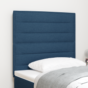 vidaXL LED Huvudgavel Linjer Design Blå 90 cm Tyg