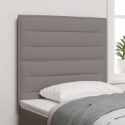 vidaXL LED Sänggavel Linjer Design Taupe 100 cm Tyg