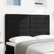 vidaXL LED Sänggavel Linjer Design Svart 72 cm Tyg