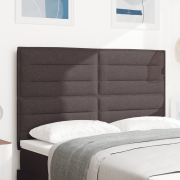 vidaXL LED Huvudgavel Linjer Design Mörkbrun 72 cm Tyg
