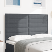 vidaXL Sänggavel med LED-belysning mörkgrå 80 cm manchestertyg