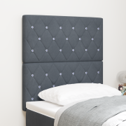 vidaXL LED Huvudgavel Mörkgrå 80 cm Sammet