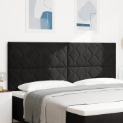 vidaXL LED Sänggavel - Svart Diamantblock Design - 200 cm - Sammet