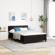 vidaXL Sängbotten med Madrass Svart 140x190 cm Sammet