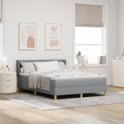 vidaXL Boxspring säng med madrass Ljusgrå 140x200 cm Tyger