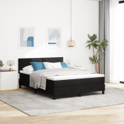 vidaXL Sängbotten med madrass och LED Svart 140x200 cm Sammet