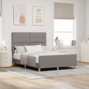 vidaXL Sängram Taupe 140x200 cm Tyg