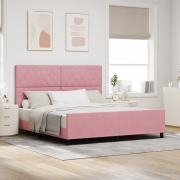 vidaXL Sängram Rosa 180x200 cm Sammet