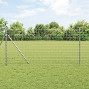 vidaXL Stängselstolpar 52 st Ø32 mm 190 cm Galvaniserat stål