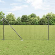 vidaXL Staketstolpar med spets 52 st Ø32 mm 140 cm Galvaniserat stål