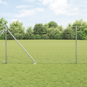 vidaXL Staketstolpar med Spets 26 st Ø32 mm 140 cm Galvaniserat Stål