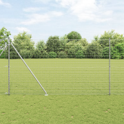 vidaXL Stängselstolpar med Spik 52 st Ø32 mm 170 cm Galvaniserat Stål