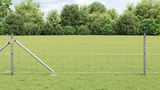 vidaXL Euro Fence med 13 spikposter 0,8x25 m Galvaniserat Stål