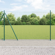 vidaXL Euro Stängsel med 7 Flänsade Stolpar 1.6x10 m Galvaniserat Stål