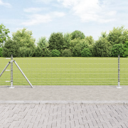 vidaXL Euro Fence med 13 flänsade poster 0.6x25 m galvaniserad stål