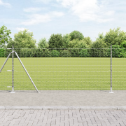 vidaXL Euro Fence med 13 fläktade stolpar 0,8x25 m galvaniserat stål