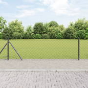 vidaXL Kedjestängsel med 7 flänsade stänger 0.6x10 m Galvaniserat stål