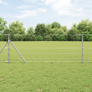 vidaXL Fältstaket 0.8x25 m Galvaniserat Stål