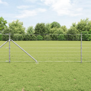 vidaXL Fältstängsel 0.8x25 m Förzinkat stål