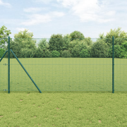 vidaXL Stolpe Set 2-pack Grön Metall 10 x 1 m Hållbar Stolpe