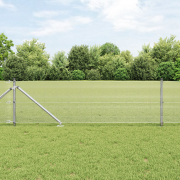 vidaXL Stängselstolpsset Set om 2 Galvaniserat stål 25 x 0.5 m Hållbar...