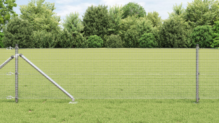 vidaXL svetsat trådstängsel med 13 spikposter 0.8x25 m galvaniserat st...