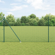 vidaXL Svetsat Stängsel med 13 Spikposter Grön 1.5x25 m Stål
