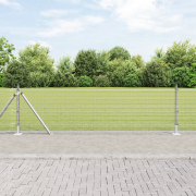 vidaXL Staketstolpe Set 2-pack Galvaniserat stål 25 x 0,5 m Hållbar