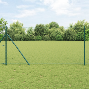 vidaXL Hexagonstaket Grön 1.4x25 m Stål