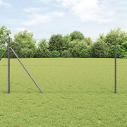 vidaXL Hexagonstaket Grå 1.4x10 m Stål