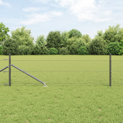 vidaXL Hexagon Stängsel Grå 0,8x25 m Stål