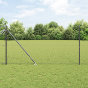 vidaXL Stängselset Set om 2 Grå Metall 25 x 1.2 m Hållbar