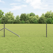 vidaXL Hexagonstaket Grå 0.5x50 m Stål
