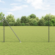 vidaXL Hexagon stängsel Grå 1,5x50 m Stål