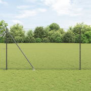 vidaXL Hexagon Staket Grå 1.6x50 m Stål