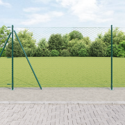 vidaXL Hexagon Stängsel Grön 1,6x100 m Stål