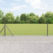 vidaXL Sexkantigt stängsel Grå 0.5x10 m Stål