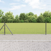 vidaXL Hexagon Staket Grå 0.4x25 m Stål