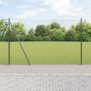 vidaXL Hexagon Staket Grå 1.4x25 m Stål