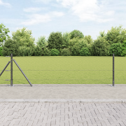 vidaXL Hexagon staket grå 0,6x100 m stål