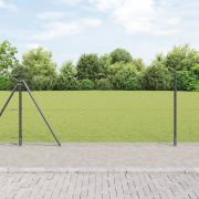 vidaXL Hexagon Stängsel Grå 0.8x100 m Stål