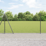 vidaXL Hexagonstaket Grå 1,6x100 m Stål