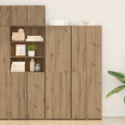 vidaXL Högskåp Hantverks Ek 50x42,5x185 cm Konstruerat trä