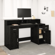 vidaXL Skrivbord Svart ek 140x55x91 cm Konstruerat trä