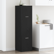 vidaXL Apoteksskåp Svart Ek 40x41x144,5 cm Konstruerat Trä