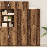 vidaXL Förvaringsskåp Gammalt Trä 70x42.5x225 cm Konstruerat Trä