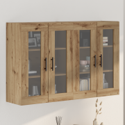 vidaXL Väggmonterade skåp 2 st Lackad ek 69,5x34x90 cm Konstruerat trä