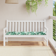 vidaXL Trädgårdsbänk Dyna - Bladmönster, 150x50x4 cm, Gjord av Oxford-...