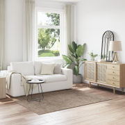 vidaXL Skäggig Matta med Latexbaksida Brun 140x200 cm