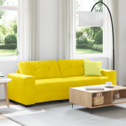 vidaXL 3-sits soffa Gul 180 cm Sammet